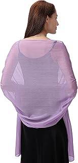 Sponsored You’re seeing this ad based on the product’s relevance to your search query.Learn more about this advertisement Ladiery Evening Scarves and Shawls for Evening Dresses, Soft Transparent Crepe Scarf with Shimmer, Bridal Scarf, Elegant Women's Scarves