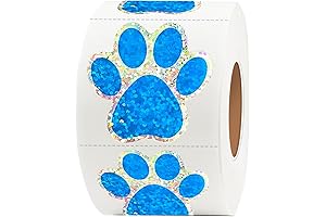 Blue Paw Print Tattoos: Holographic Paw Print Stickers by Yeachlaing