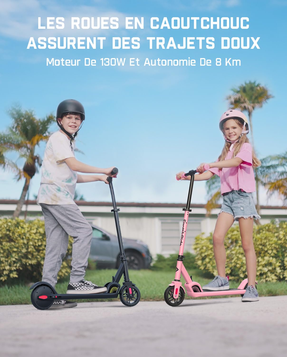 FanttikRide C9 Trottinette Électrique pour Enfants, 10/16 km/h, 8 km | Écran LED, Hauteur Réglable, Pliable et Légère, pour Enfants de 1,2 à 1,6 m, jusqu'à 60 kg
