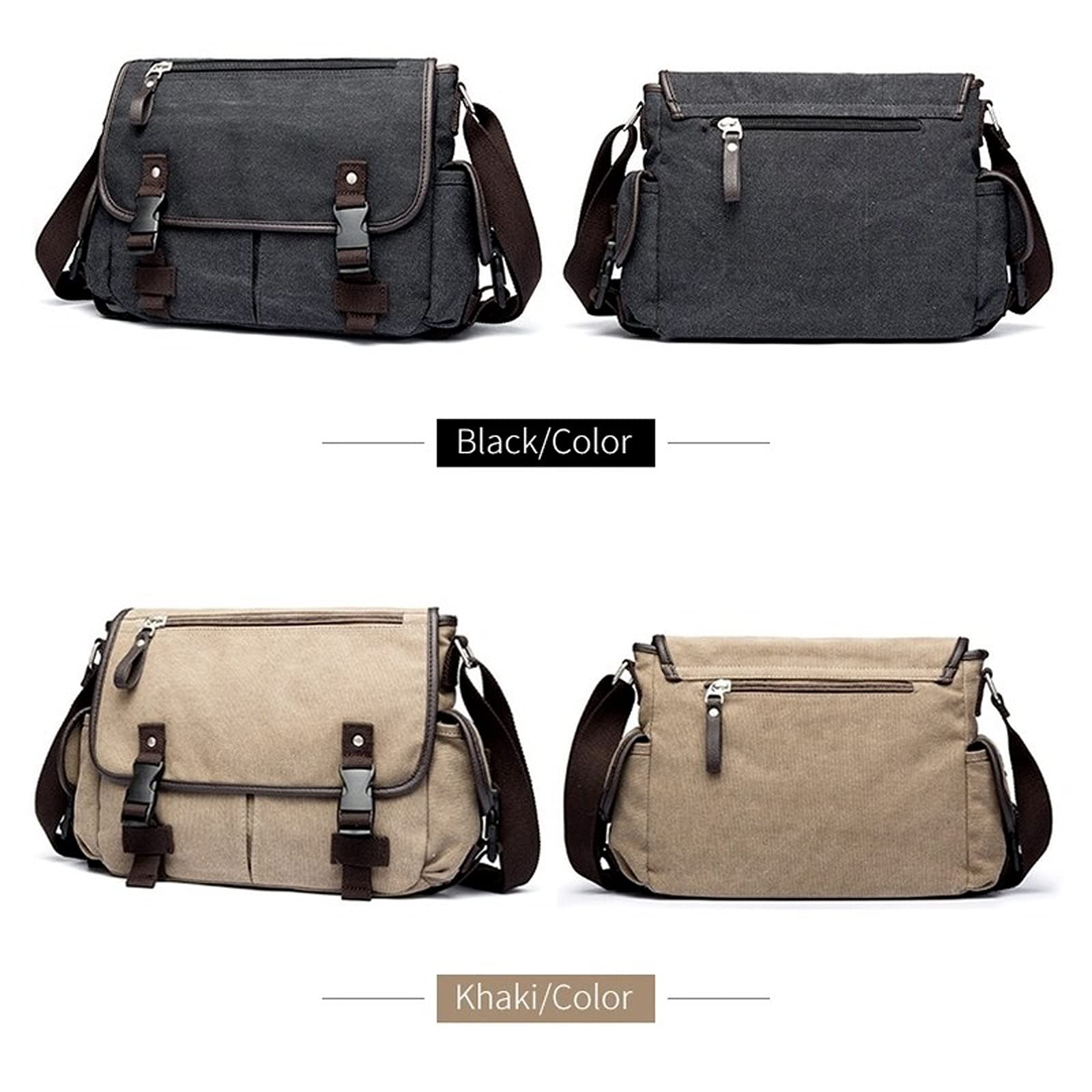 Torba na ramię męska codzienna płócienna torba kurierska męskie torby na ramię z wieloma kieszeniami męska torba crossbody torba na laptopa o dużej pojemności