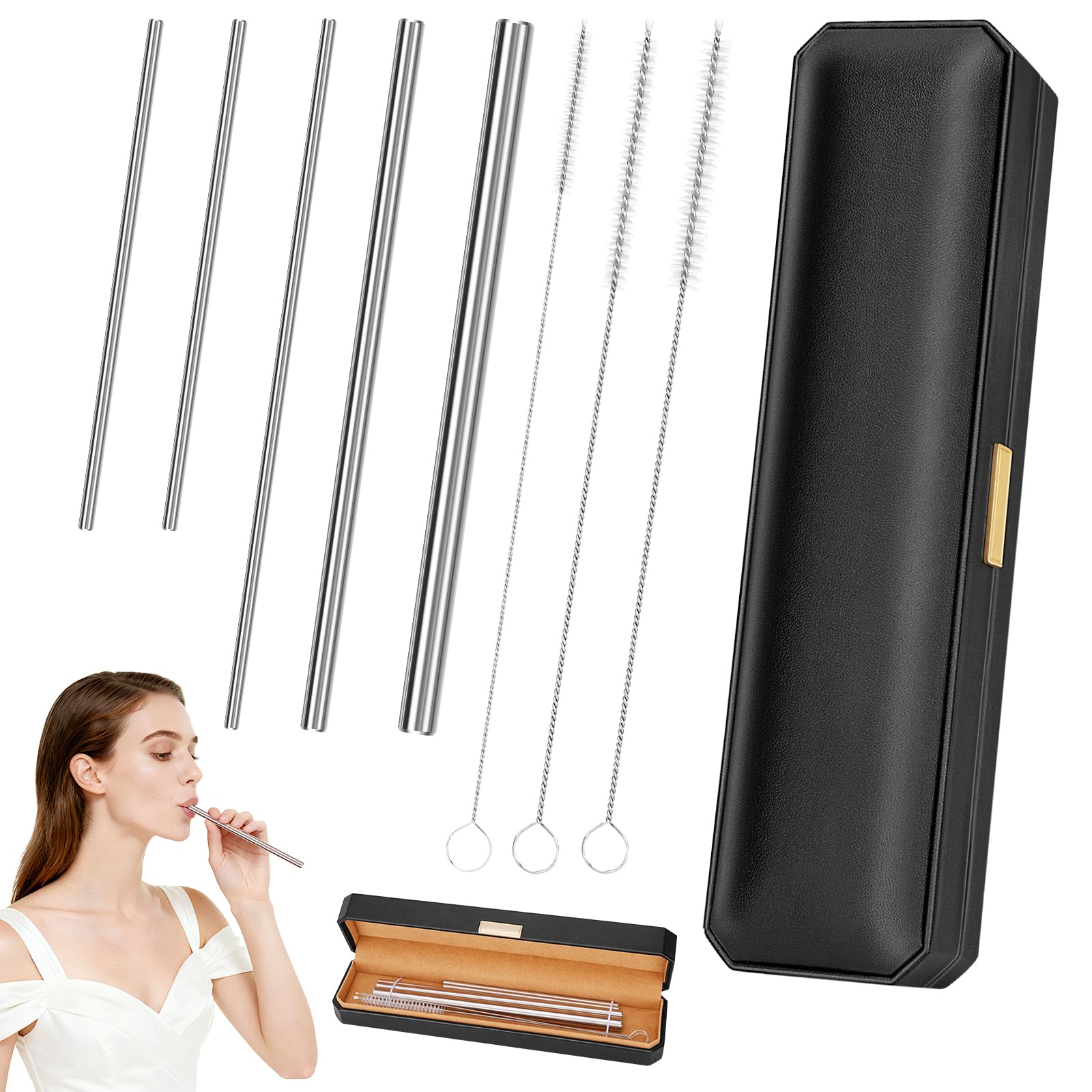 Cannuccia per canto per allenamento vocale, 3 misure di cannuccia, set di strumenti per allenamento vocale in acciaio inox e aiuto per la guarigione, per migliorare, allenare e guarire la tua voce