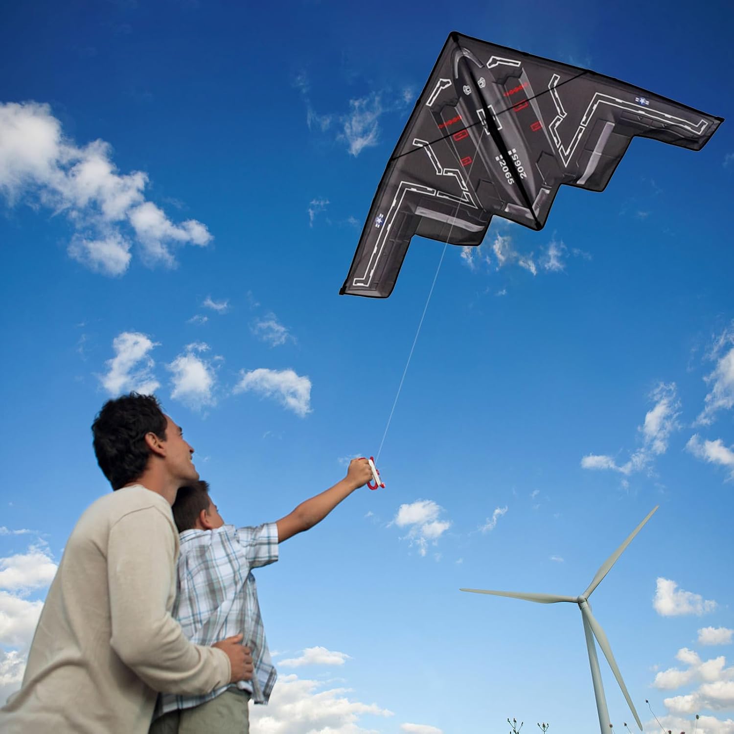 Hengda Kite Airplane Kite,for Kids and Adults,Plane Kite Easy to Fly,Excellent Fabric and Structure Design,The Pictures are Beautiful in high Definition,Suitable for Beginners Black