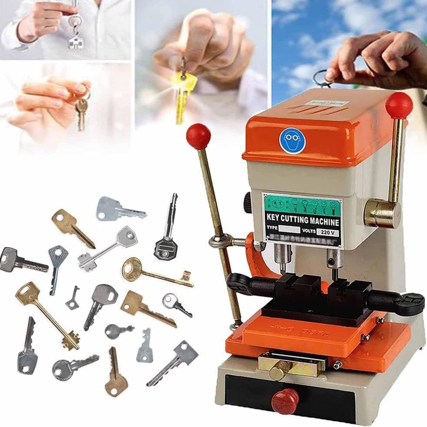 Vertical Key Cutting Machine, Universal Key Copy Tool, Locksmith Equipment,for Door and Car Lock Key
