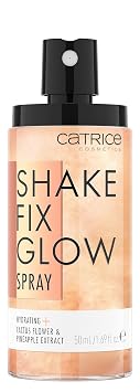 Catrice | Shake Fix Glow Spray | Sets Makeup and Hydrates Skin | Made With Cactus Blossom and Pineapple Extract | Oil Free, Paraben Free, Gluten Free | Vegan & Cruelty Free