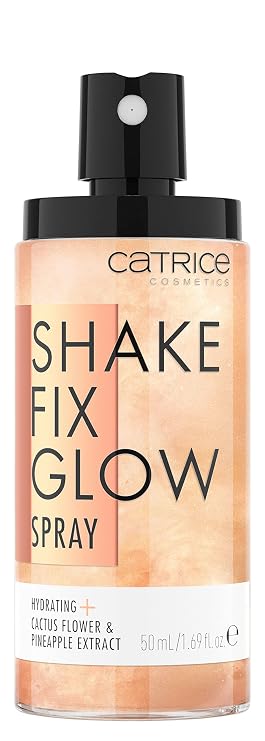 Catrice | Shake Fix Glow Spray | Sets Makeup and Hydrates Skin | Made With Cactus Blossom and Pineapple Extract | Oil Free, Paraben Free, Gluten Free | Vegan & Cruelty Free