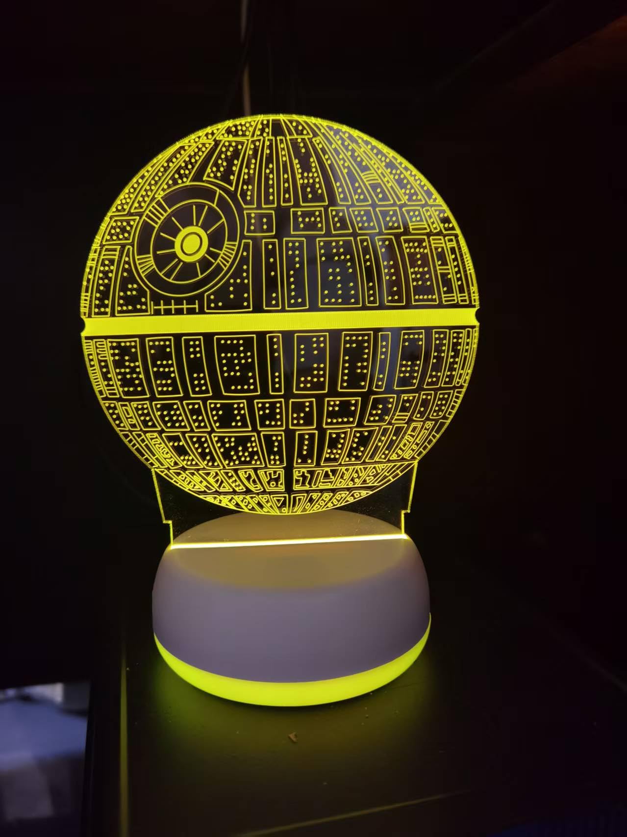 Solar System Death Star Lamp Bedroom Decor Space Alien Decor UFO Stars Night Light Bedroom Gift with Gradual