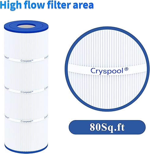 Miniatura 6 de Cryspool® 07069 Filtro compatible con Clean & Clear Plus 320, CCP320, PCC80-PAK4, R173573, 817-0081, C-7470, FC-1976, cartucho de filtro de piscina