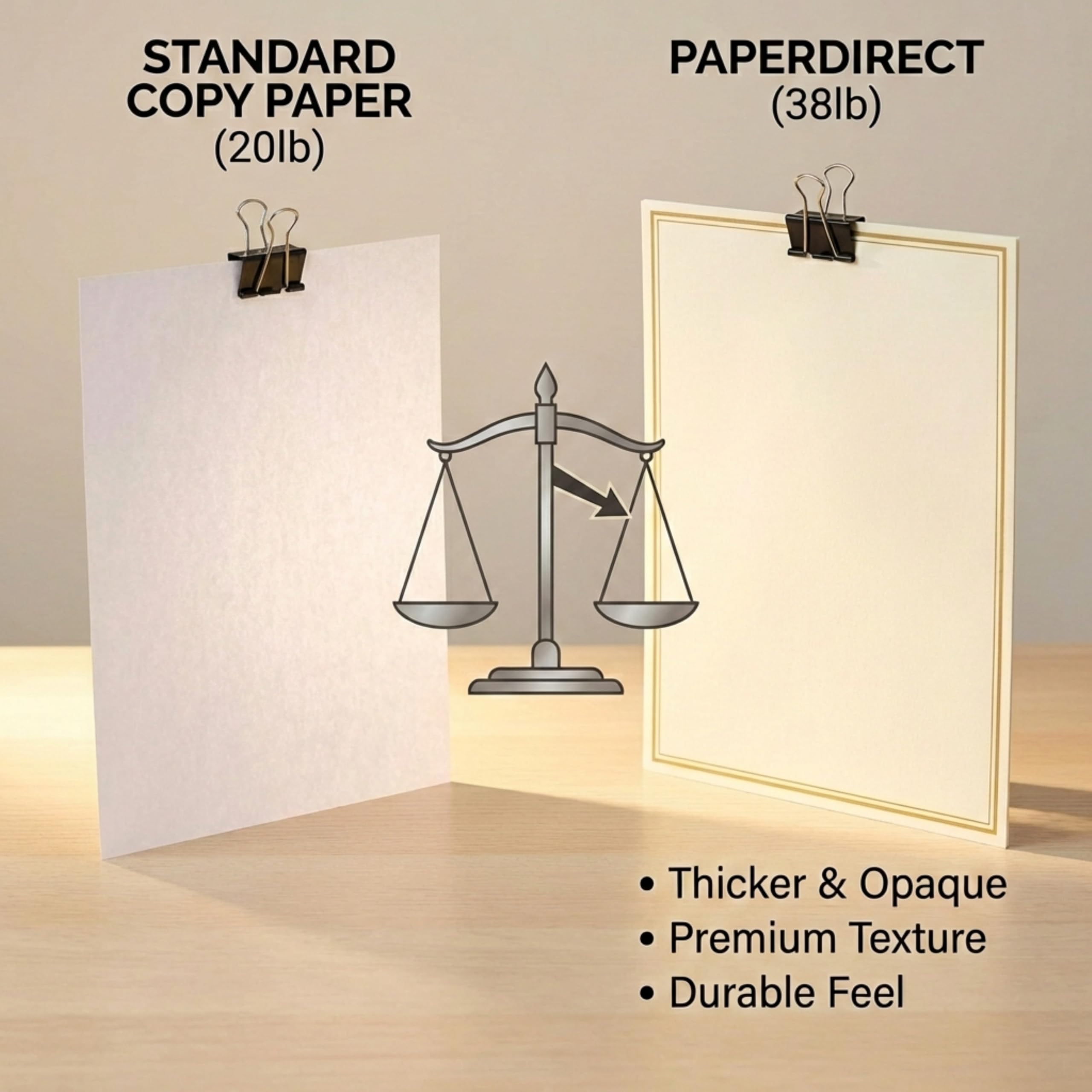 White Specialty Certificates, 50 unidades en blanco, borde de lámina dorada en hojas de papel de 38 libras, 8.5 x 11 pulgadas, compatible con láser y inyección de tinta
