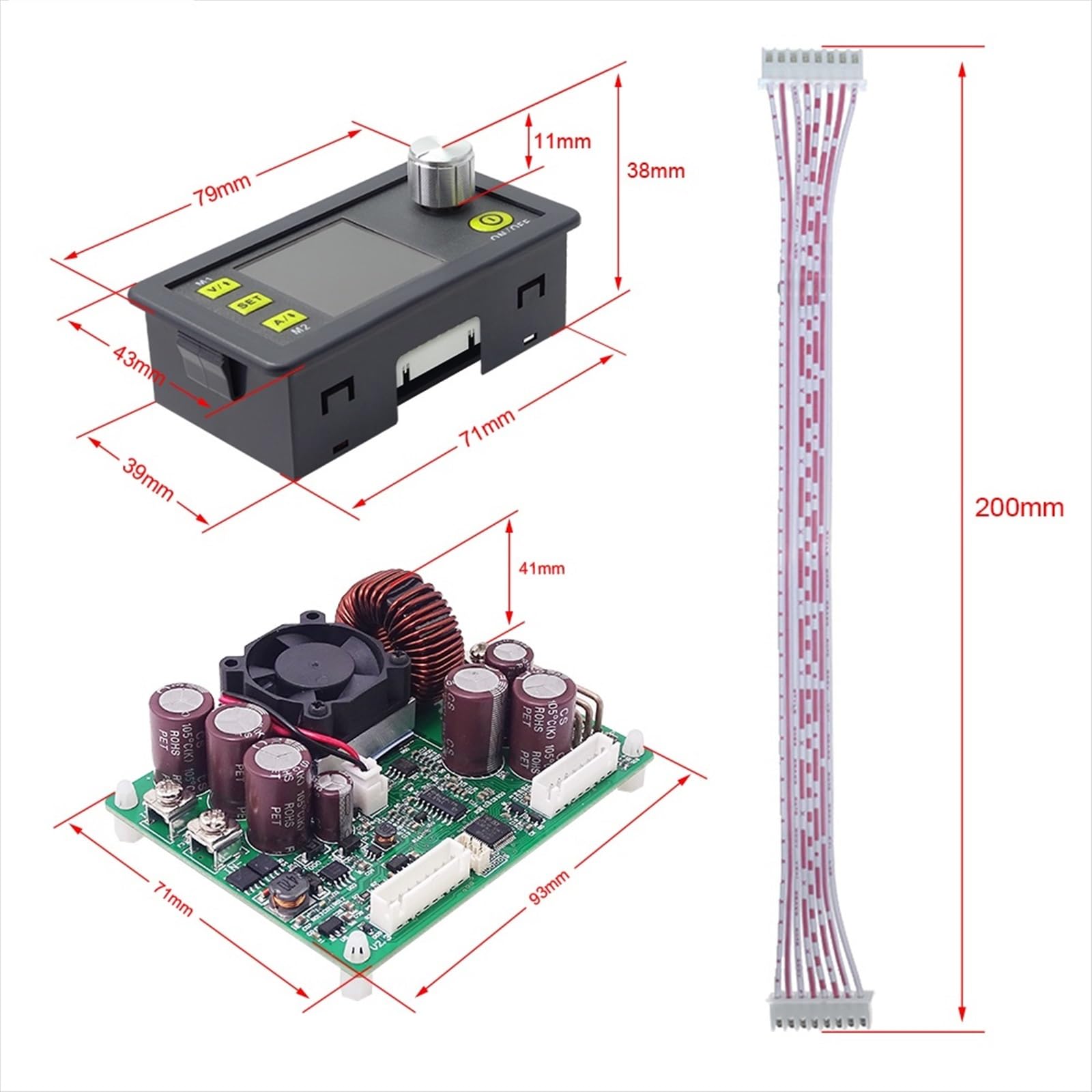 Regolatore Di Tensione Step Down DC/DC LM2596 Con Display Da 4-40V A 1 25 30v - 5