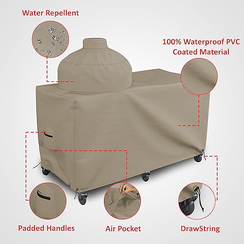 Miniatura 3 de Covers & All Funda para parrilla Big Egg, 12 onzas, impermeable, resistente a los rayos UV y a la intemperie, cubierta de PVC para exteriores con