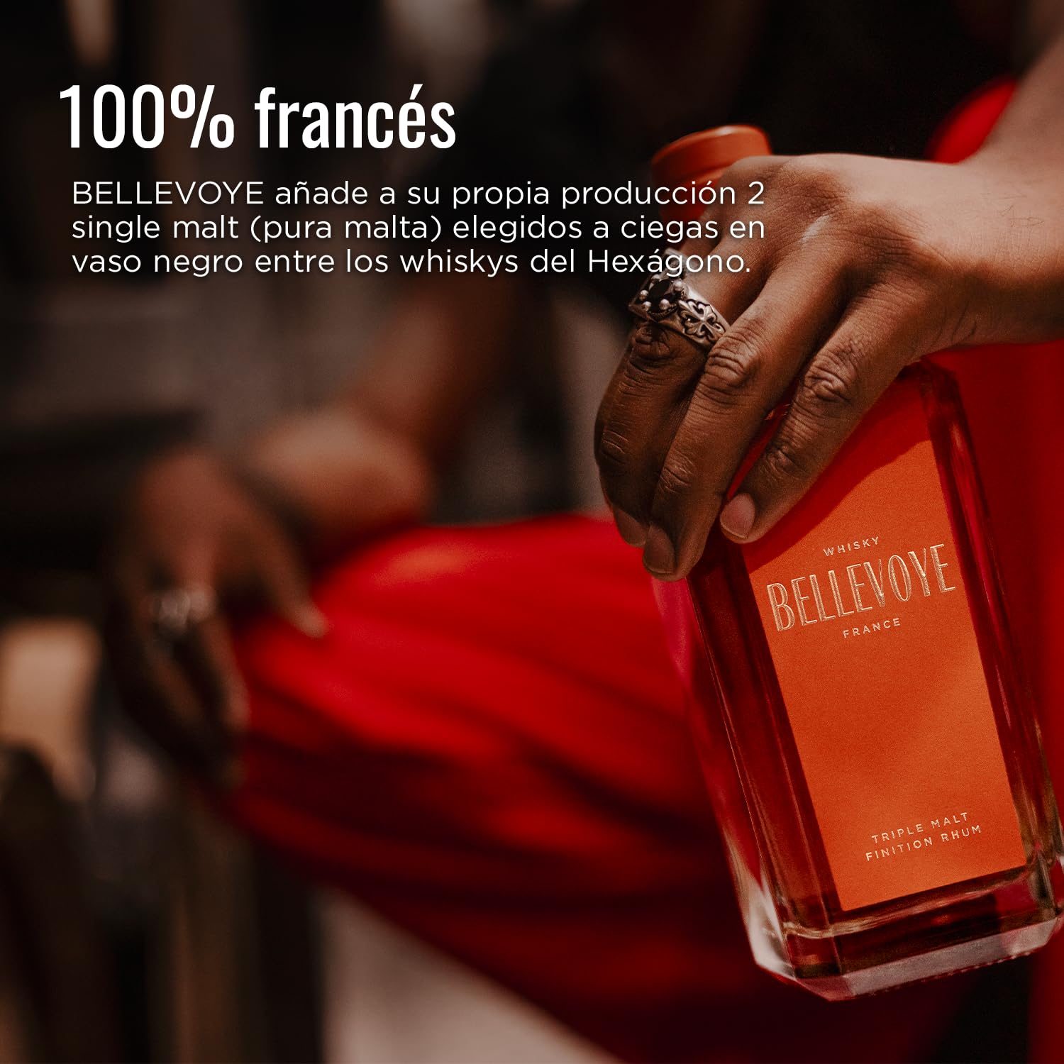 BELLEVOYE - Triple Malt - Whisky Francés Bellevoye Orange - Medalla del Maestro 2023 The World Whisky Masters - 43% De Alcohol - 100% Origen Francia - 700 ml