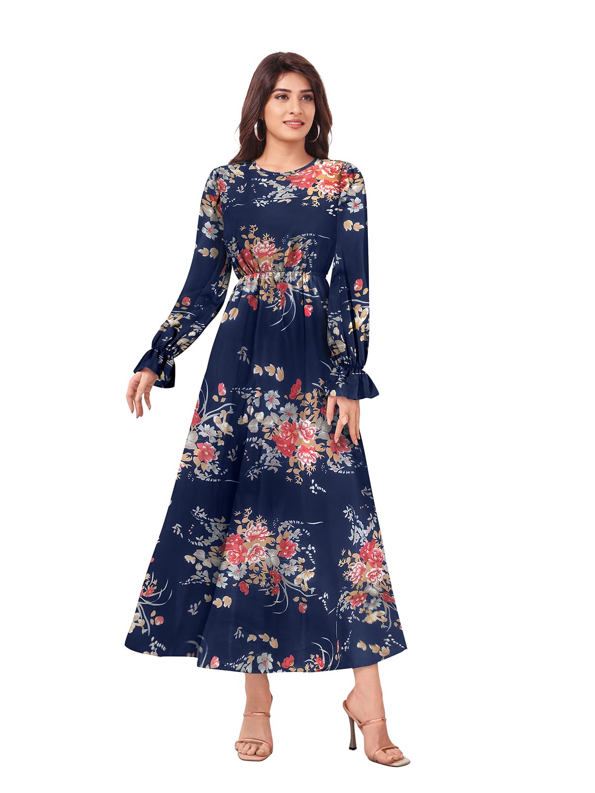 illi london Women's A-LINE Maxi Gown Dress-picture-41
