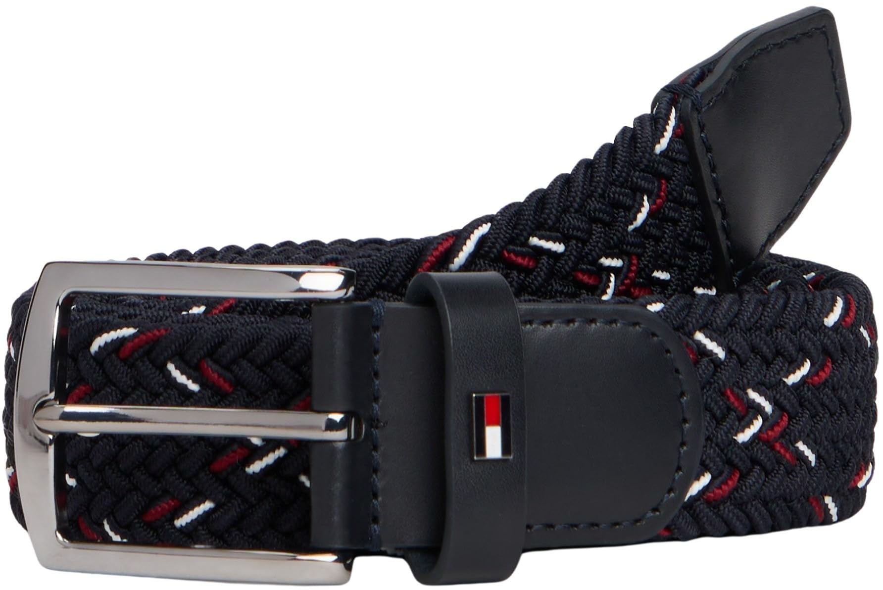 Tommy Hilfiger Men’s Elastic Woven Denton Belt, Black (Black), 31.5 inches
