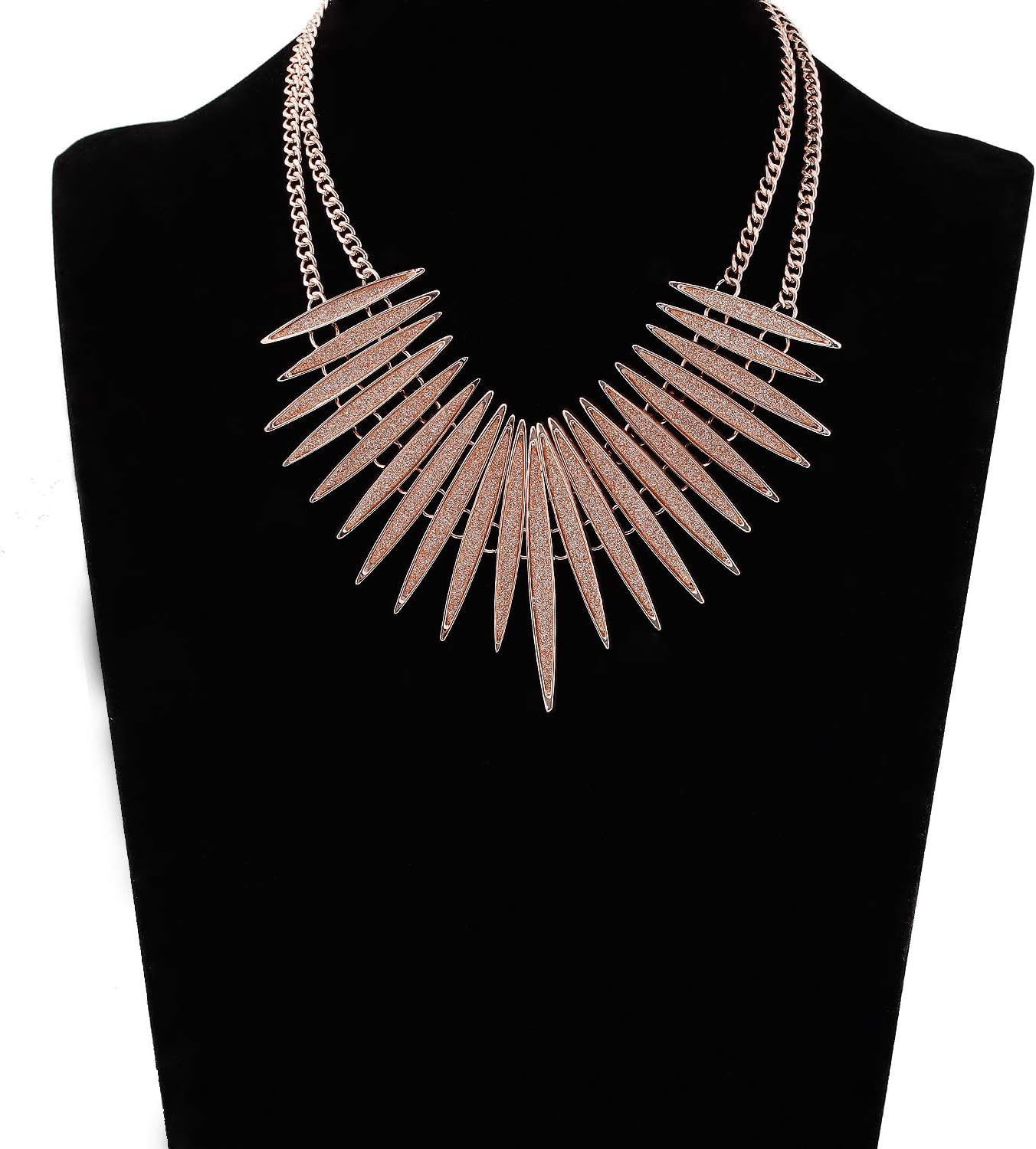 MOLOCH Sparkling Druzy Leaf Choker Necklace Fashion Gold-Tone Collar Necklace Bib Statement Chunky Tribal Necklace Woman Jewelry - Image 6