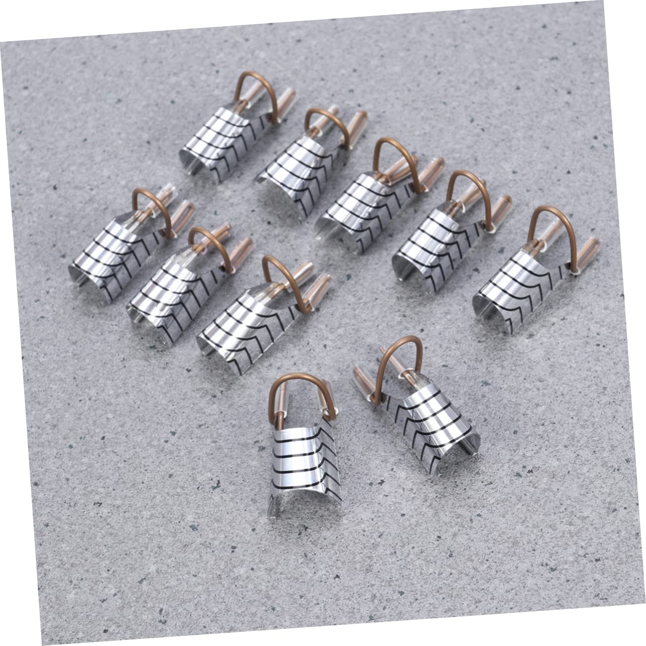Healeved 45pezzi Estensioni Per Unghie Alluminio Forme Per Nail Art Riutilizzabili Strumenti Professionali Per Manicure Gel Argento