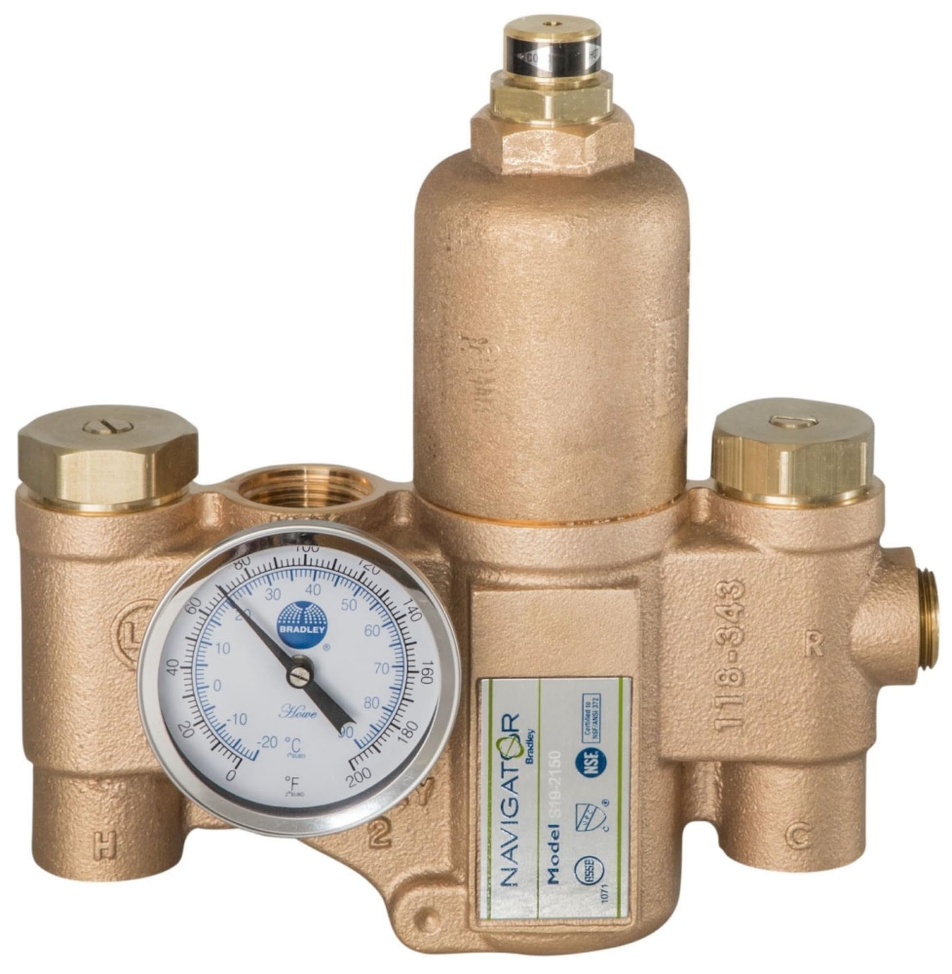 Bradley S19-2150, EFX20 Thermostatic Mixing Valve, 125 Max PSI
