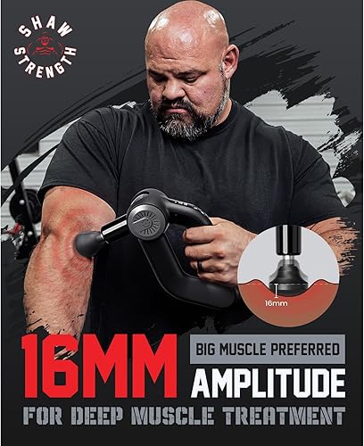 Miniatura 2 de S6 Pro Pistola de masaje de percusión de tejido profundo con amplitud de 0.630 in, pistola masajeadora muscular profesional para aliviar el dolor de