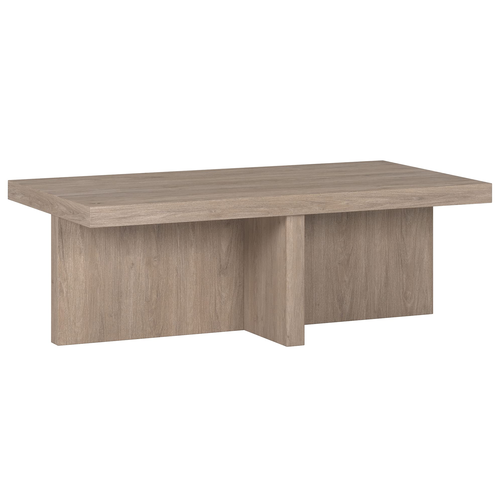 Henn&Hart Elna Coffee Table, 44" Wide, Gray