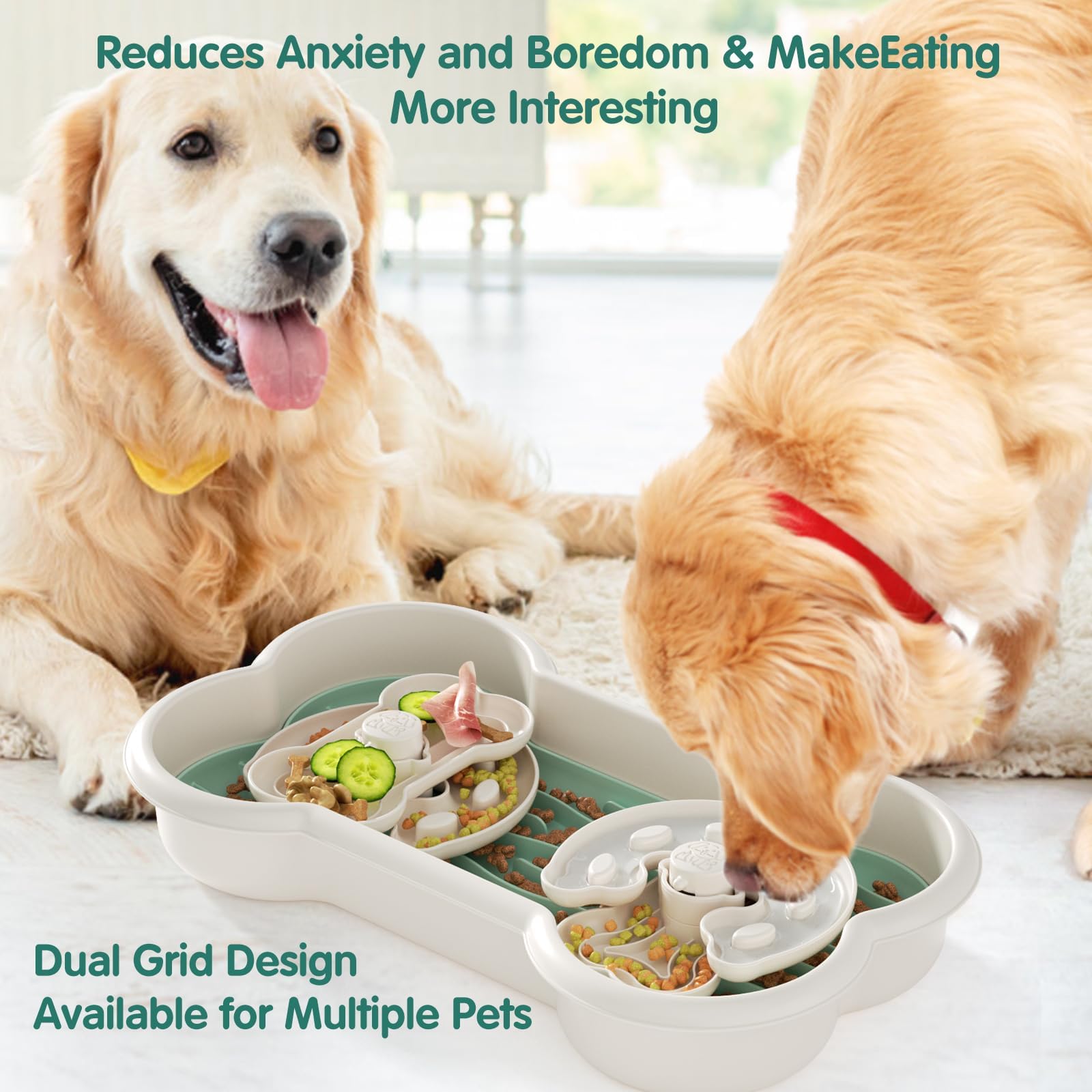 Slow Feeder Dog Bowl – Anti-Choke Maze Design For Large Dogs, Non-Slip & Suction Base - View #6