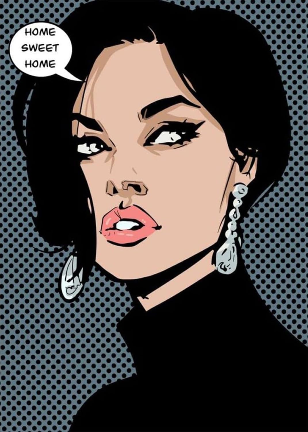 SGFGAD FHYWQ Roy Lichtenstein Poster Moderne Wandkunst Bild《Cool Girl》von Roy Lichtenstein Drucke Figurfarbe Leinwand Gemälde für Wohnkultur 50x70 cm Ungerahmt