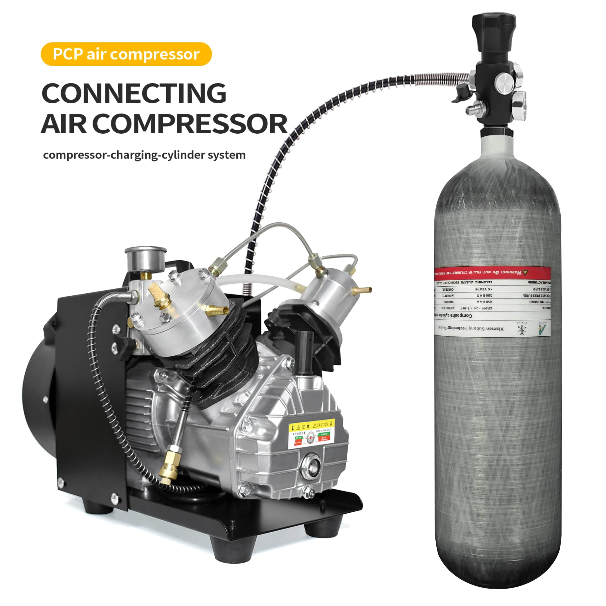 Régulateur Hyperflow 201 Avec Réservoir HPA Carleton 4500 PSI - Fibre Carbone - Occasion