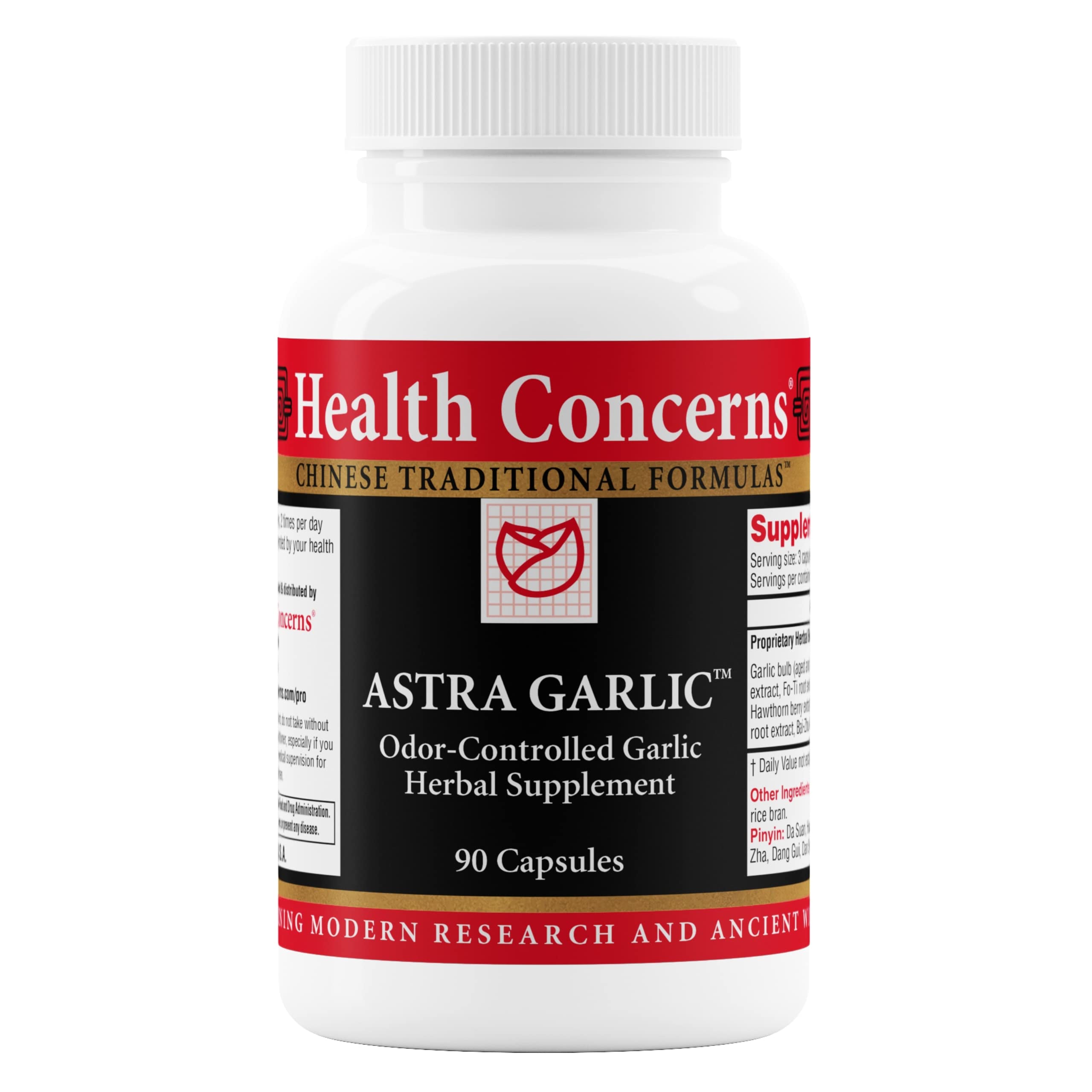 Health Concerns Astra Garlic – Heart Health & Circulation Support – Garlic, Reishi, Astragalus & Fo-Ti Supplement – Blood Flow & Immune Formula – Chinese Herbal Blend – 90 Capsules