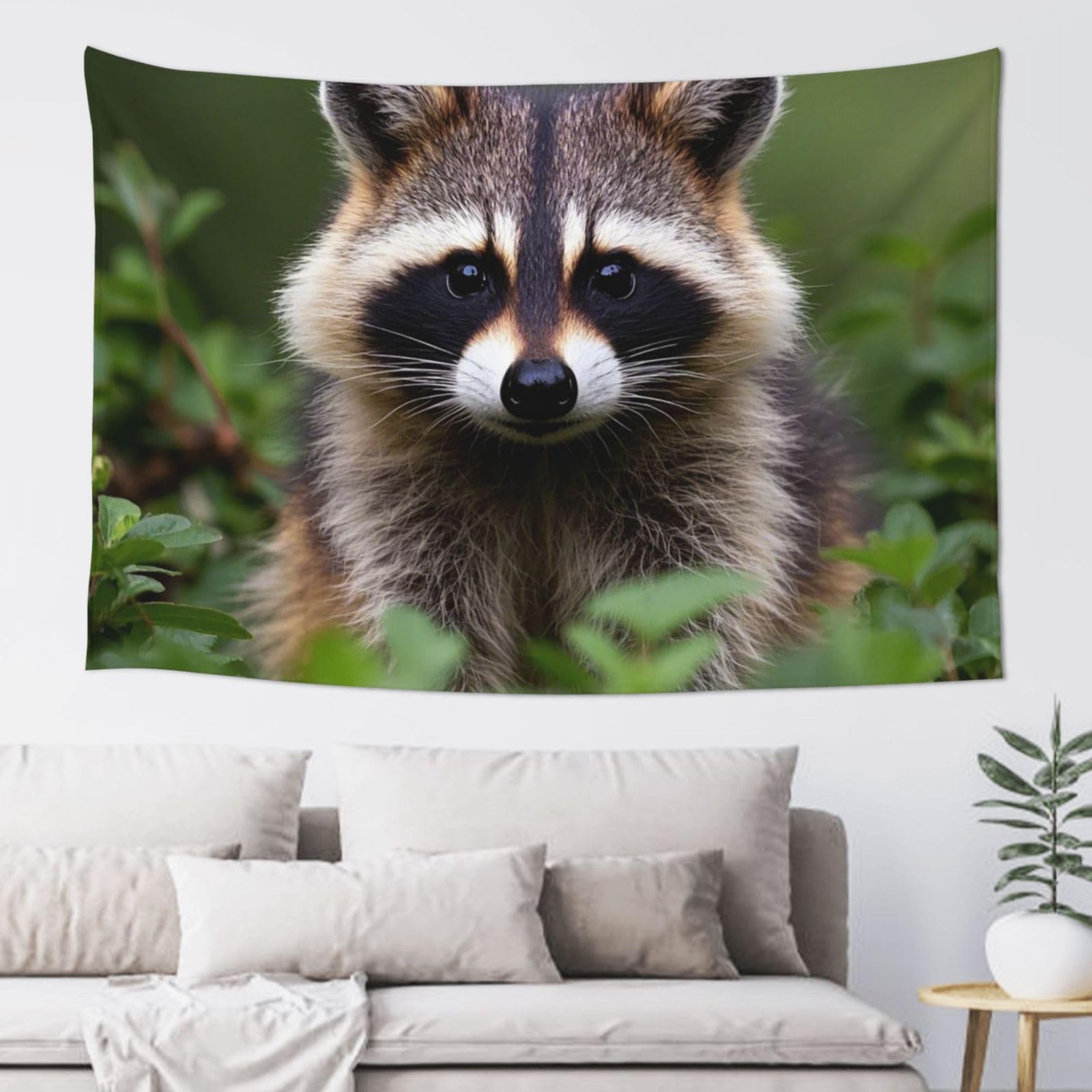 FodPand Cute Raccoon Tapestry for Bedroom Aesthetic, Wall Hanging Tapestries Art Decor Backdrop Wall Tapestry for Dorm Living Room Funny Poster Party Banner Background 40" X 60"
