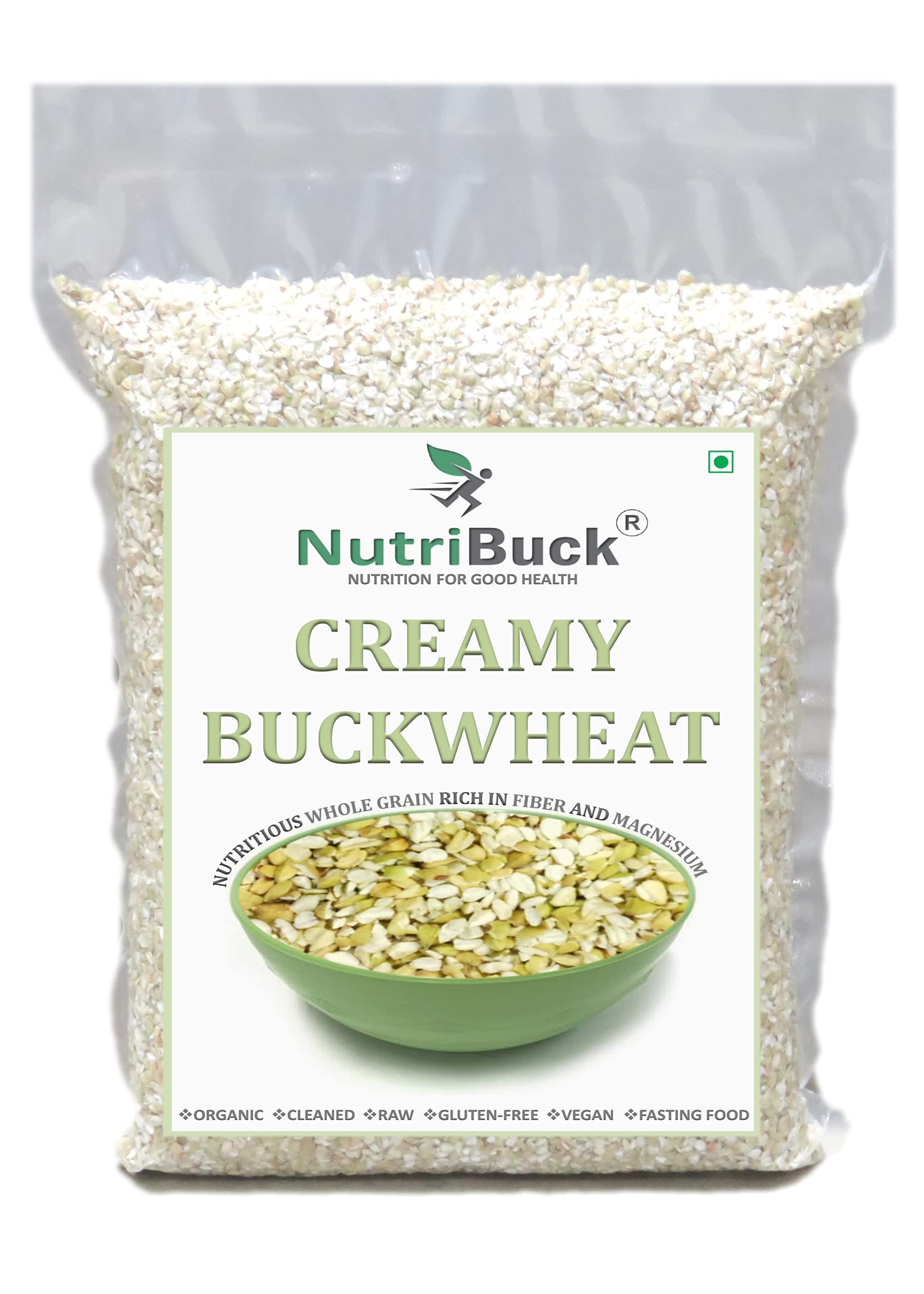 NutriBuck® Creamy Buckwheat | Broken Groats | Kuttu-Tukdi | Gluten-Free | Offers Nutrient-Rich Goodness and Versatile Culinary Delight for Wholesome, Health-Conscious Creations_ (900 grm)