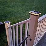 8 Pack Solar Post Lights, Outdoor Fence Post Cap Light Solar Powered Caps for Deck, Patio, Garden Decor, Warm White High Brightness SMD LED Lighting, Lamp Fits for 4x4 or 6x6 Wooden Posts