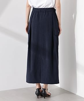 【美品】ナノユニバース　2024SS 共ベルト付きストレートスカート（1511） 美品】ナノユニバース 2024SS 共ベルト付きストレートスカート