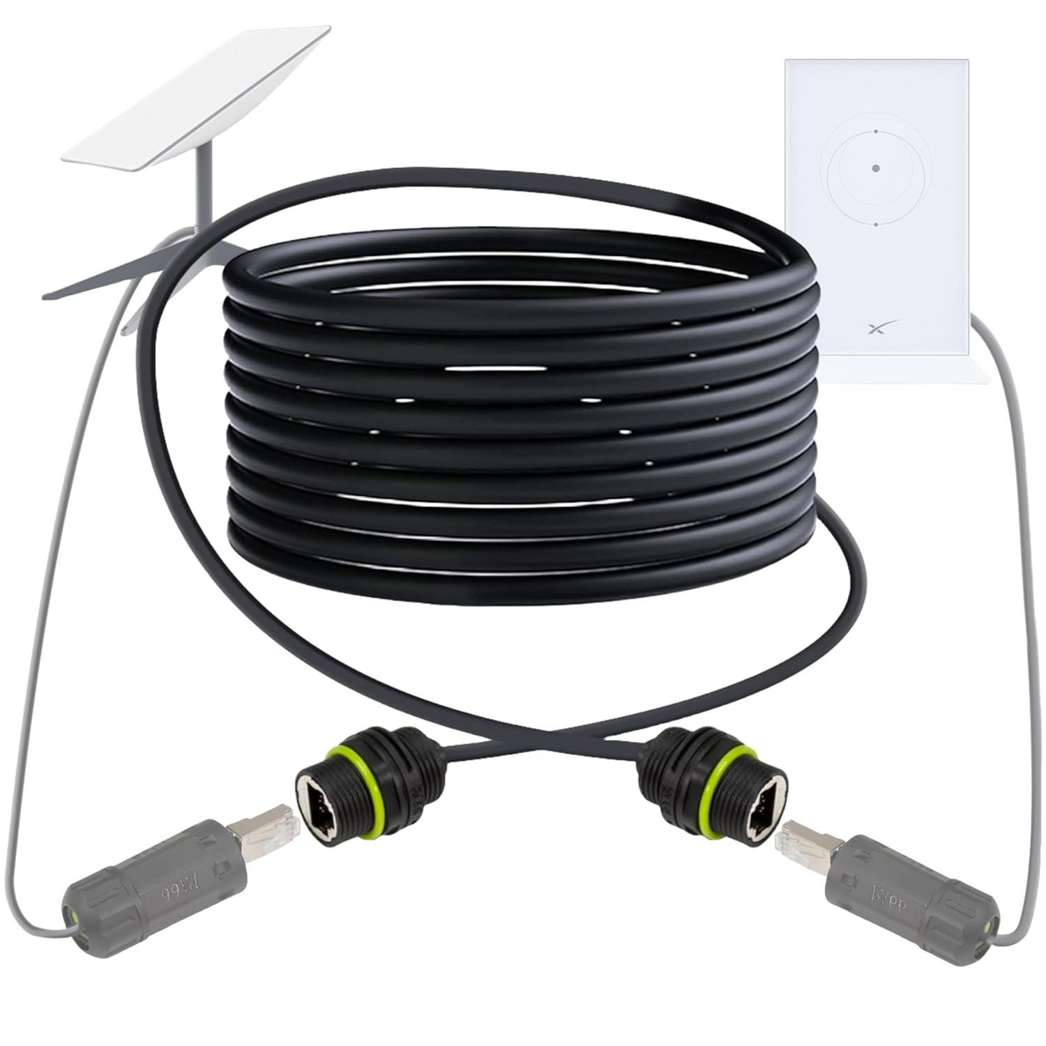 Starlink Cable Extension & Repair Kit, Starlink SPX Plug to RJ45 Solution, with 150ft Cable, Extension to 225ft, SPEEDS UP to 1200Mbps, 24AWG Copper, Waterproof Gray