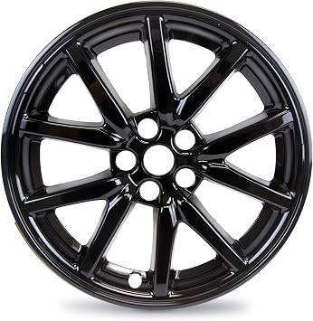 Mayde 18-Inch Wheel Covers fits 2017-2023 Tesla Model 3 Rims, Replacement Hub Caps 1 piece, Gloss Black