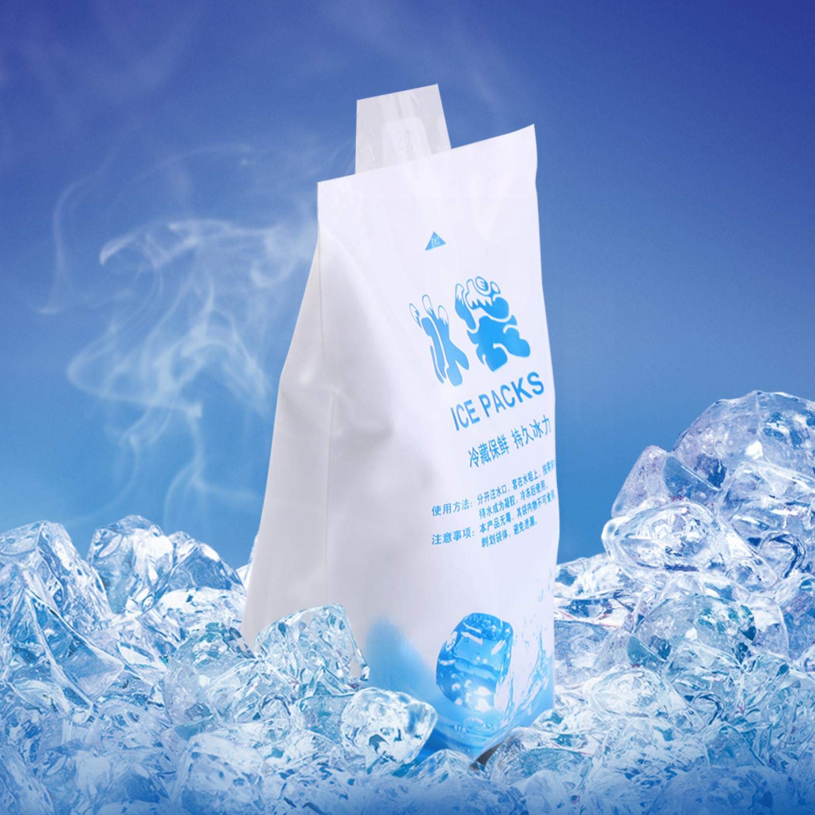 10 Pezzi di Ghiaccio Riutilizzabili Sacchetti di Raffreddamento Gel Congelatore Confezione di Gel per Cibo Verdura Vino Uso Industriale Medico(400ml)