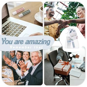 40 Sets Inspirational Thank You Gifts Bulk for Women Hand Cream and Lip Balm Set Employee Appreciation Gifts Wedding Shower Guest Favors for Office Staff Teachers Assistant Coworker Summer Favor
