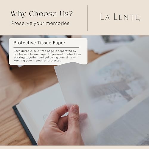 Miniatura 5 de Álbum de recortes premium  Álbum de fotos con espacio de escritura  100 páginas para múltiples tamaños de fotos, 4 x 6, 5 x 7, 6 x 8, 8 x 10  Álbum