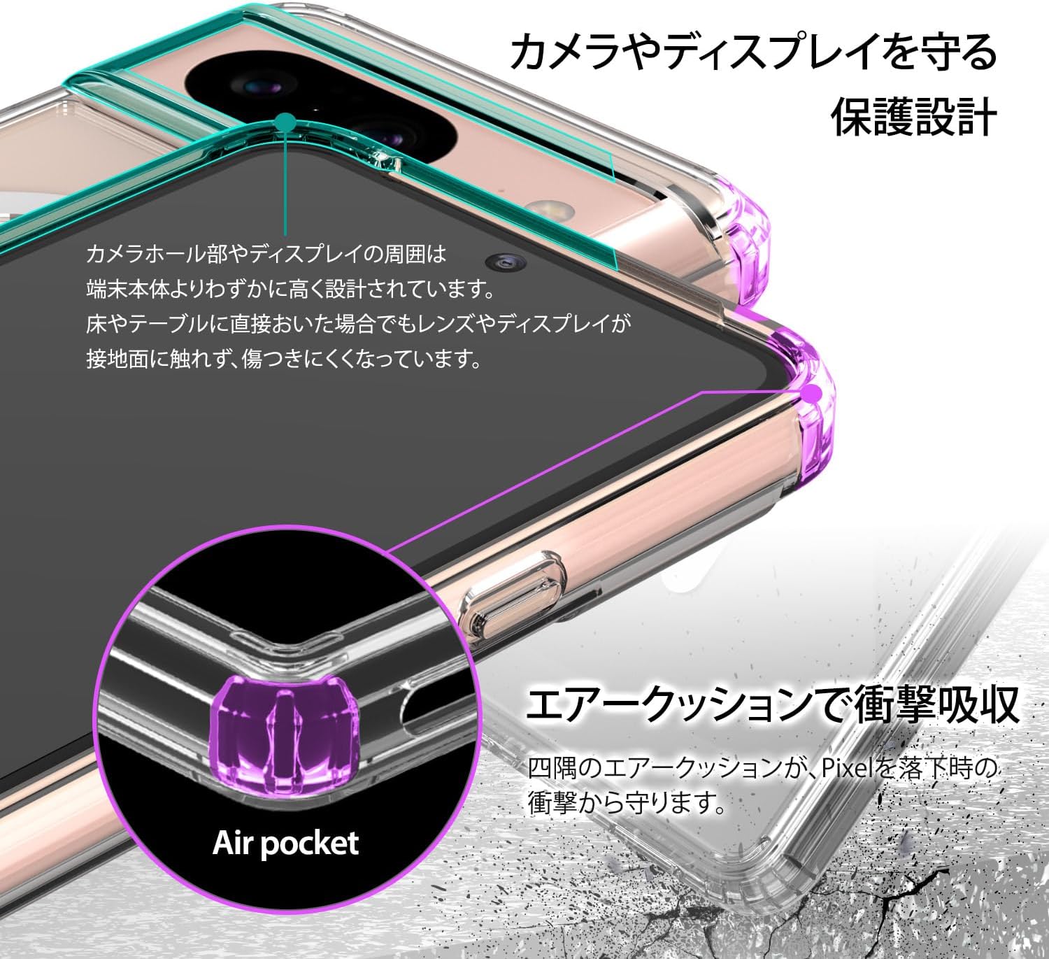 Araree AR26579P7A Case for Google Pixel 7a Compatible Clear Case DUPLE M [for Magsafe, Magnetic, Shockproof, TPU and Polycarbonate Hybrid Wireless Charging Qi] Google Pixel Transparent Back Cover