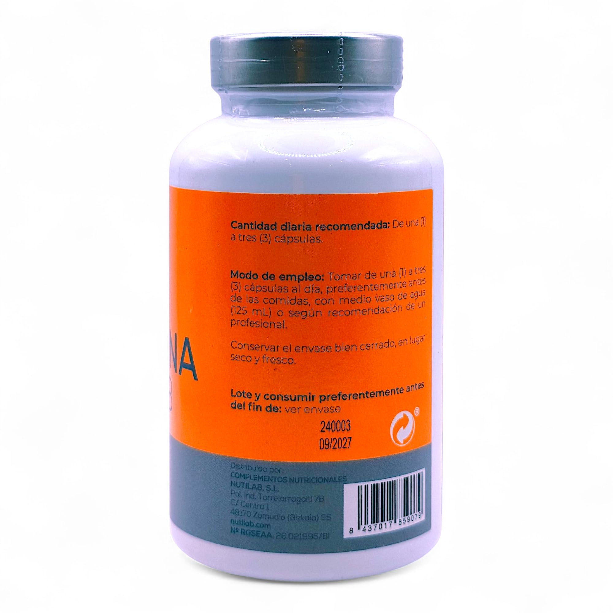 Nutilab Berberina 500mg 60 Cápsulas - Extracto Puro de Agracejo (97% Berberina HCl) - Control de Glucosa, Colesterol y Triglicéridos - Apoyo Metabólico y Salud Intestinal