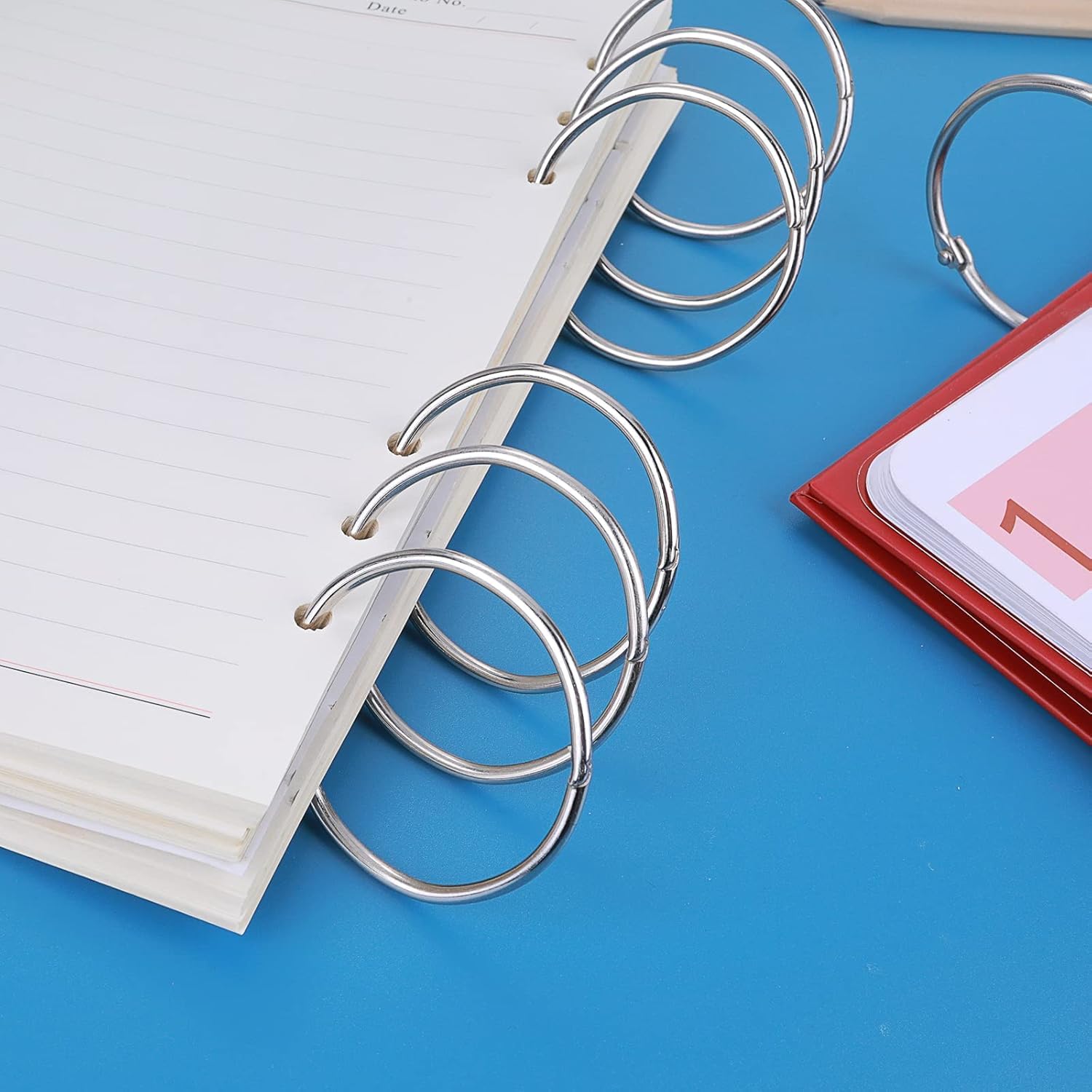 50 Stück Buchringe 30mm Bunt - Metall Ringe Für Scrapbooking, Fotoalben & Büro