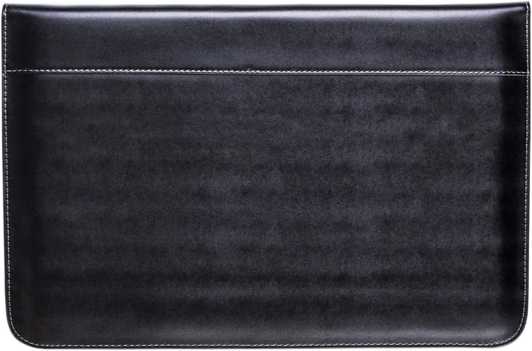 LENTION Split Leather Sleeve Case Compatible with MacBook Pro 15-inch (2019 to 2016 / Retina 2015 to 2012), More 15-inch Ultra Slim Laptops, Magnetic Snaps & Soft Touch (Black)