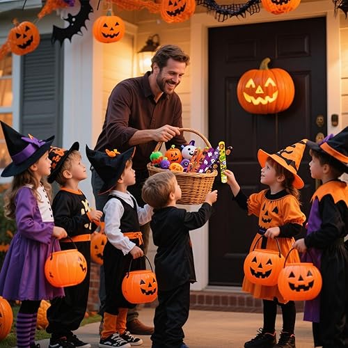 Miniatura 2 de Shindel Pulseras de Halloween, 96 unidades para niños, regalos de fiesta de Halloween, bandas a granel para rellenar bolsas de golosinas, truco o