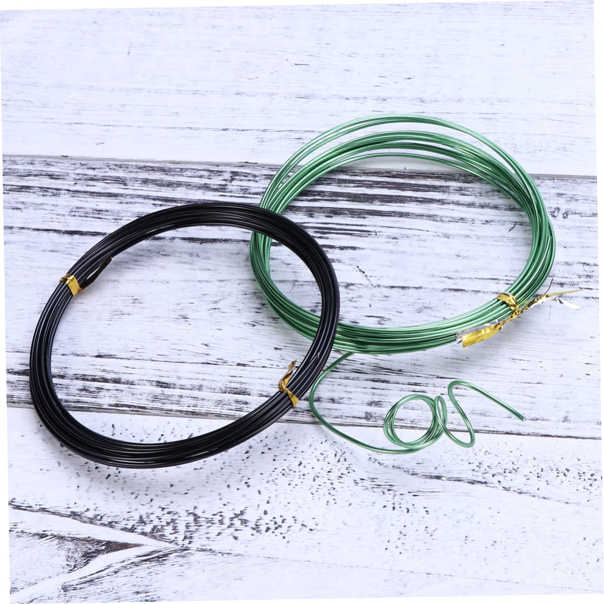 EXCEART 15rollos Alambre De Aluminio Coloreado Flexible Para Manualidades De Negro Verde Para Joyería y Proyectos De Jardinería