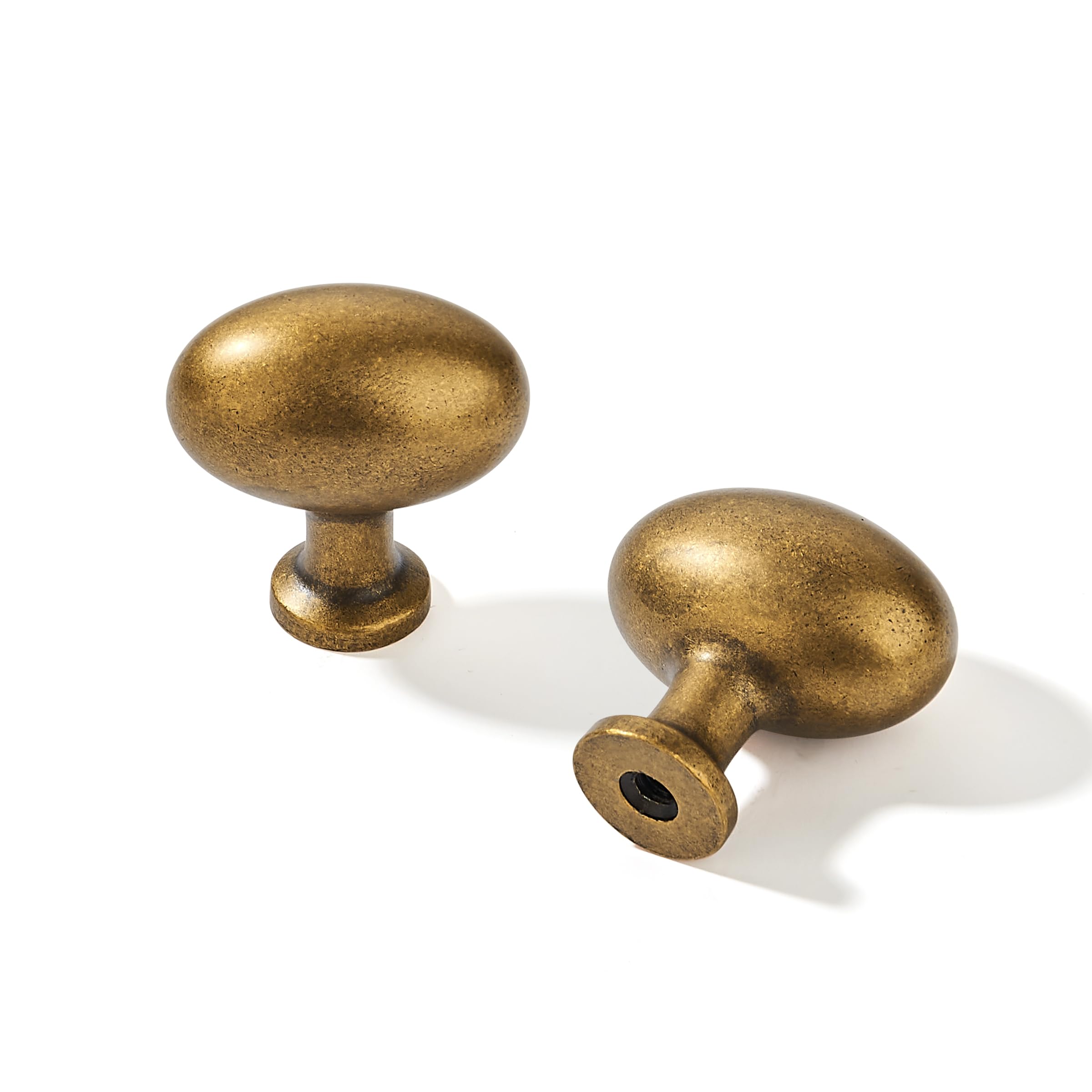 khtumeware 10 Pack 1-3/8 inch(35mm) Antique Brass Cabinet - cabinet hardware | Mubboo