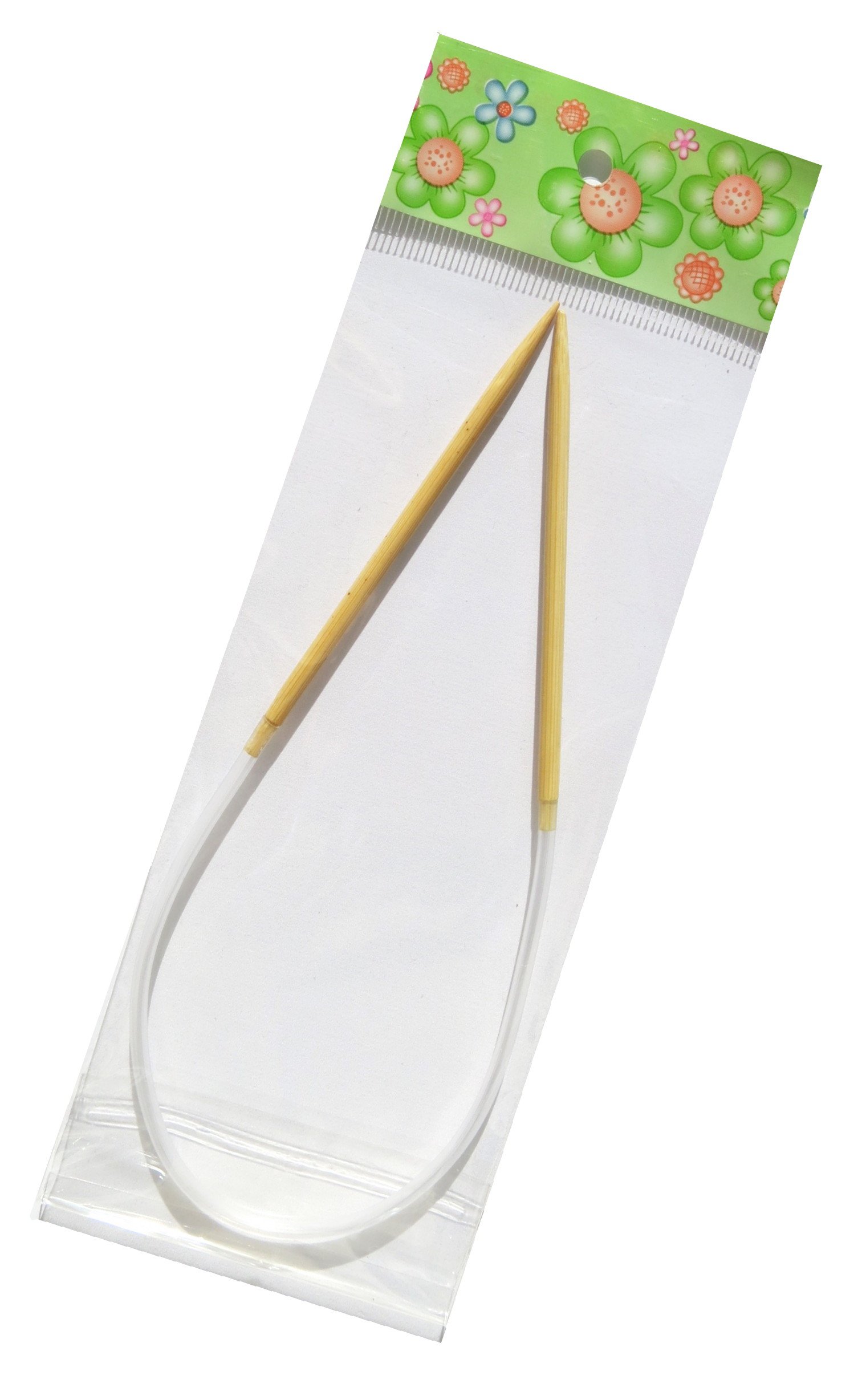 Adf Tm Natural One Pair 16'' (40Cm) X 4.0Mm Bamboo Circular Knitting Needles