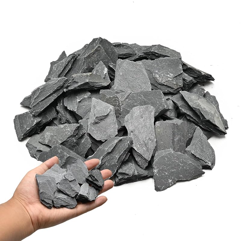Pedras Decorativas de Ardósia Natural para Aquário e Terrário KINGRUI, aproximadamente 454 g