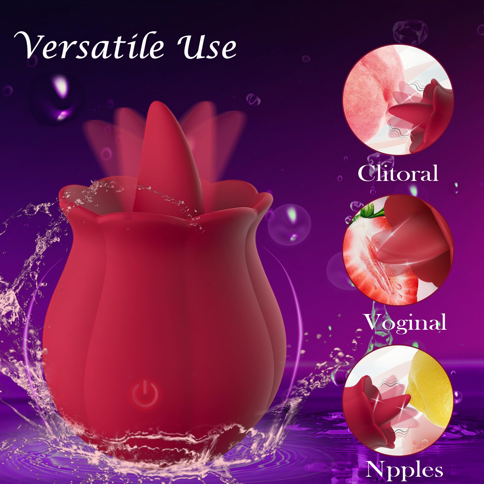 rose toy with tongue Amazon.com: Tongue Clitoral Rose Vibrator, Sex Toys Vibration Stimulator  for Women | Licking Rose Adult Toy