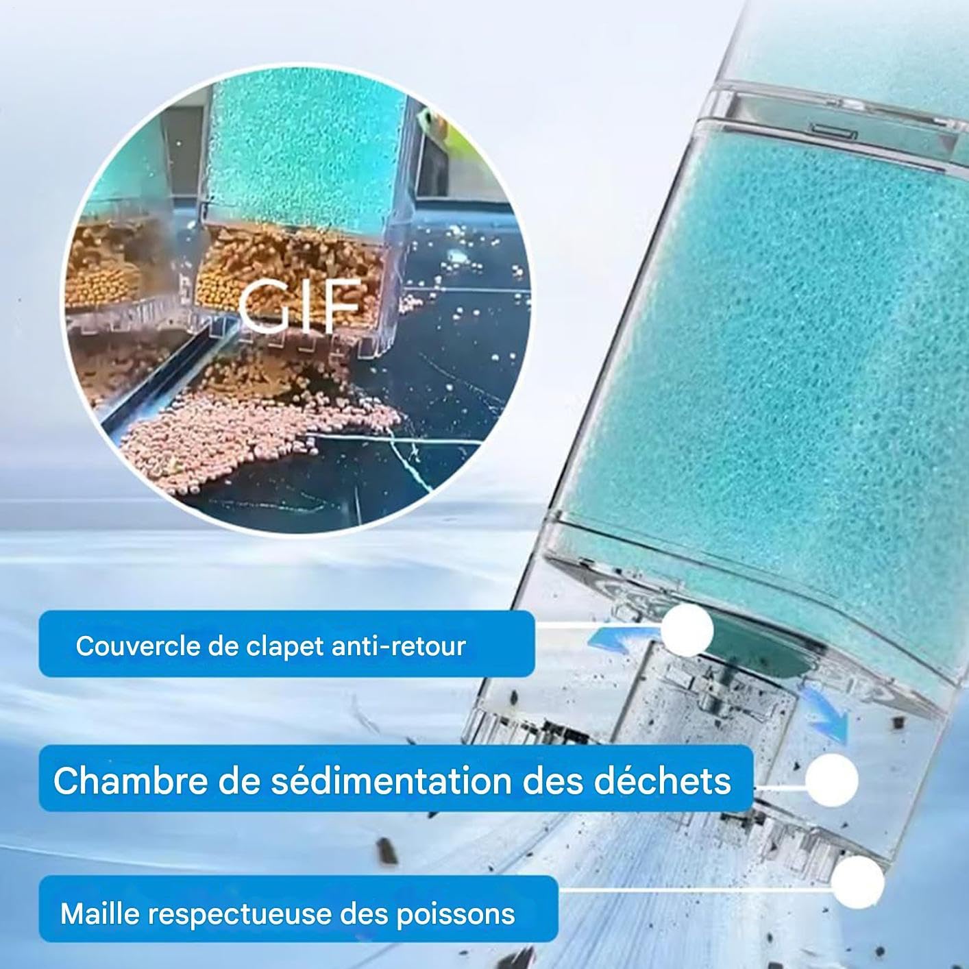 Filtres d'Aquarium Wave Maker Système Filtration Machine Nettoyage Vert | Pompe Filtre Interne de Circulation d'Aquarium Machine Verte Propre Pour Étang Eau Salée Douce Maison Crevettes Aqu