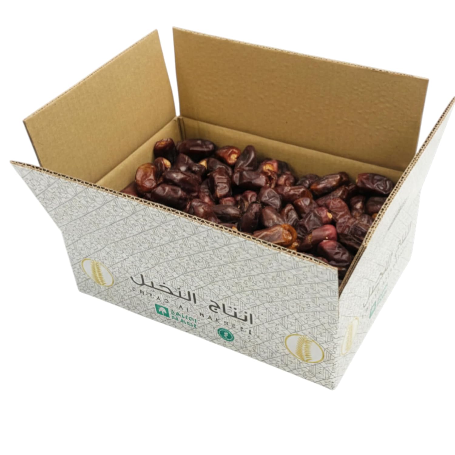 Extra Dry Khudri Dates, 5lb Box, Naturally Sweet Saudi Whole Dates, Firm Texture