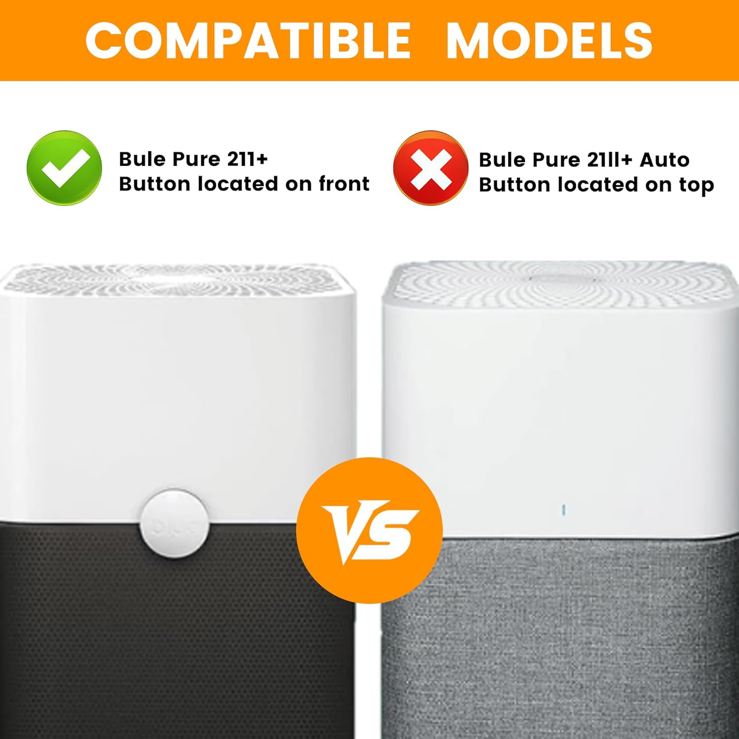 211+ Replacement Filter Compatible with Blue Pure Blue Pure 211+ Air Cleaner Purifier Series, 2 Stage Filtration System of H13 True HEPA and Activated Carbon Filter, (2 Pack) - Image 3