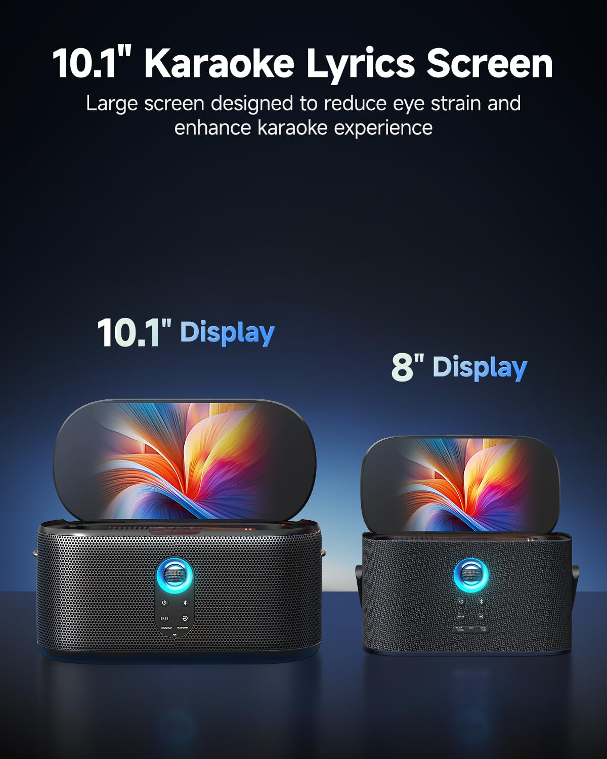 Ikarao Karaoke Machine for Adults, with Lyrics Display, 10.1" Screen, 280W, 2+2 Channel, 2 Wireless Microphone, Autotune EQ, Self-Charging, Portable Home Karaoke System with KaraFun Prime, HDMI for TV - Image 3