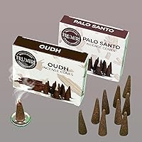 Vista 328 de TRUMIRI Incense Cones - Combo Pack of 20 Cone Incense - 10 Nag Champa + 10 Palo Santo - Insence Cones - Incense Cones Scented - Cone Incense Scents